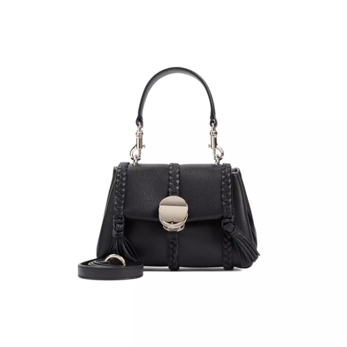 Chloé Black Bull Leather Penelope Mini Bag Black Axelremsväska