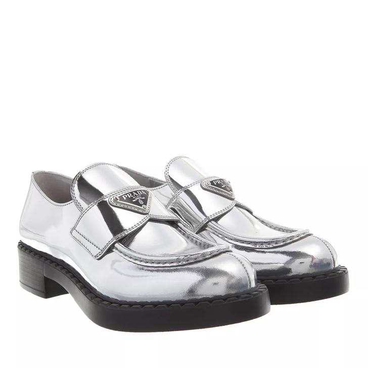 Loafers silver hot sale