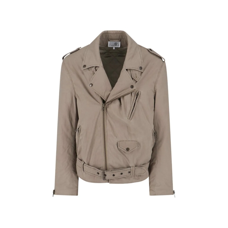 MM6 Maison Margiela  Biker Jacket Beige Brown