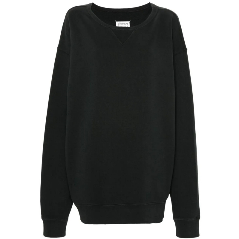 Maison Margiela Sweatshirt Maison Margiela Cotton Oversize Sweatshirt schwarz
