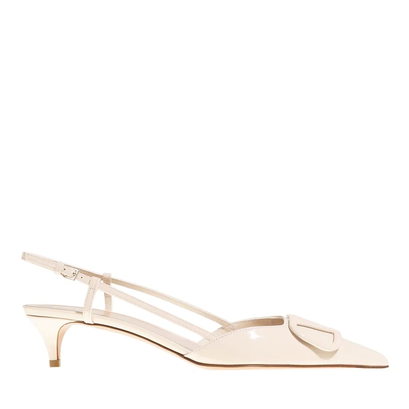 Valentino Garavani Pumps VLogo Slingback Light Ivory