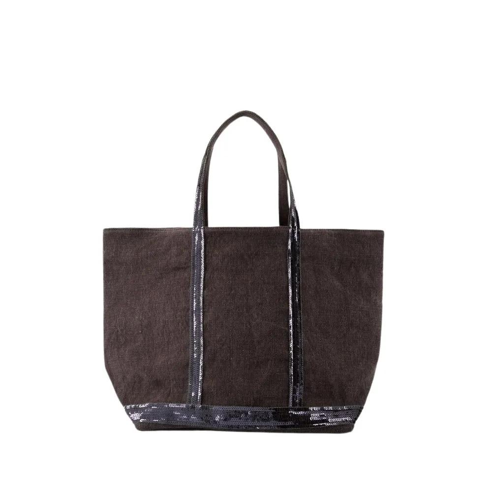 Vanessa Bruno Tote - L Shopper Bag - Linen - Black - Gr. unisize - in Schwarz - für Damen