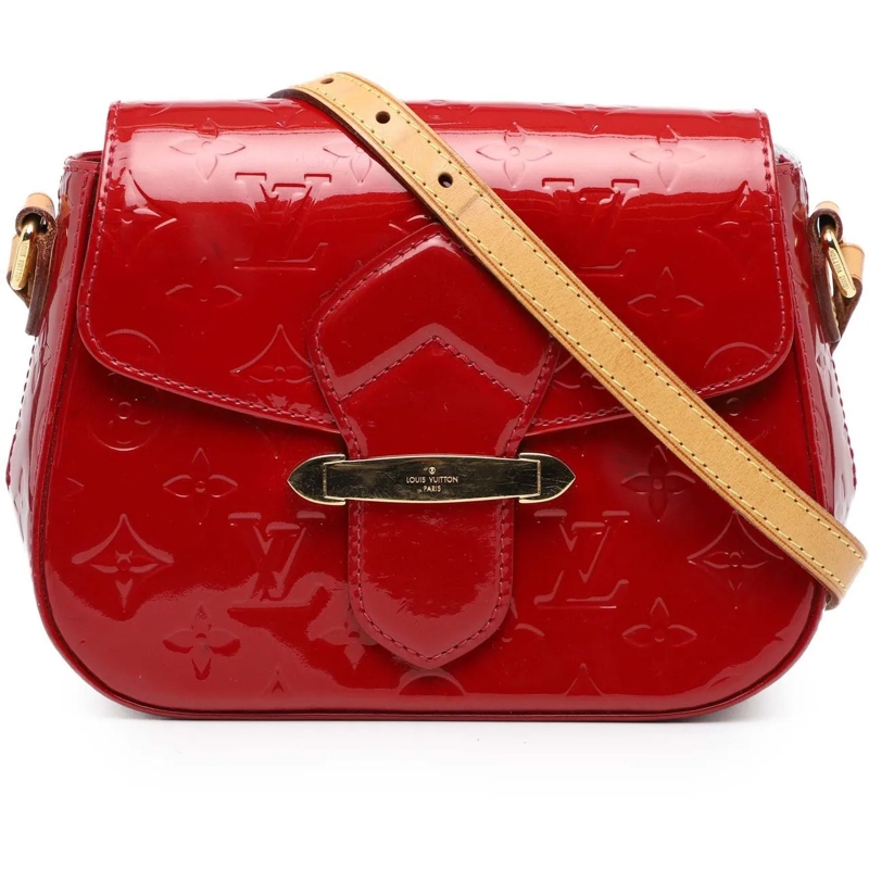Louis Vuitton Sac à bandoulière Monogram Vernis Bellflower PM rot