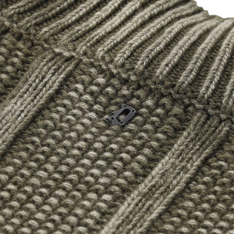 Dondup Poloshirt Pullover aus Wolle grün(Image 4)