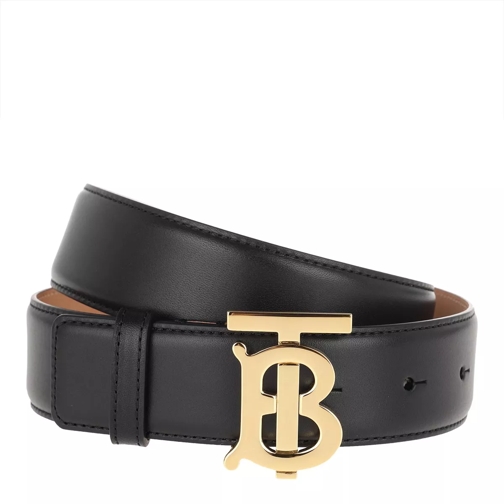 Burberry TB Logo Belt Leather Black Ledergürtel