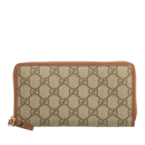 Gucci Portemonnaie mit Zip-Around-Reißverschluss Wallet Icon Duomo Beige / White