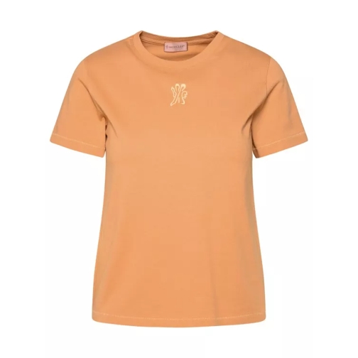 Moncler Bronze Cotton T-Shirt Orange 