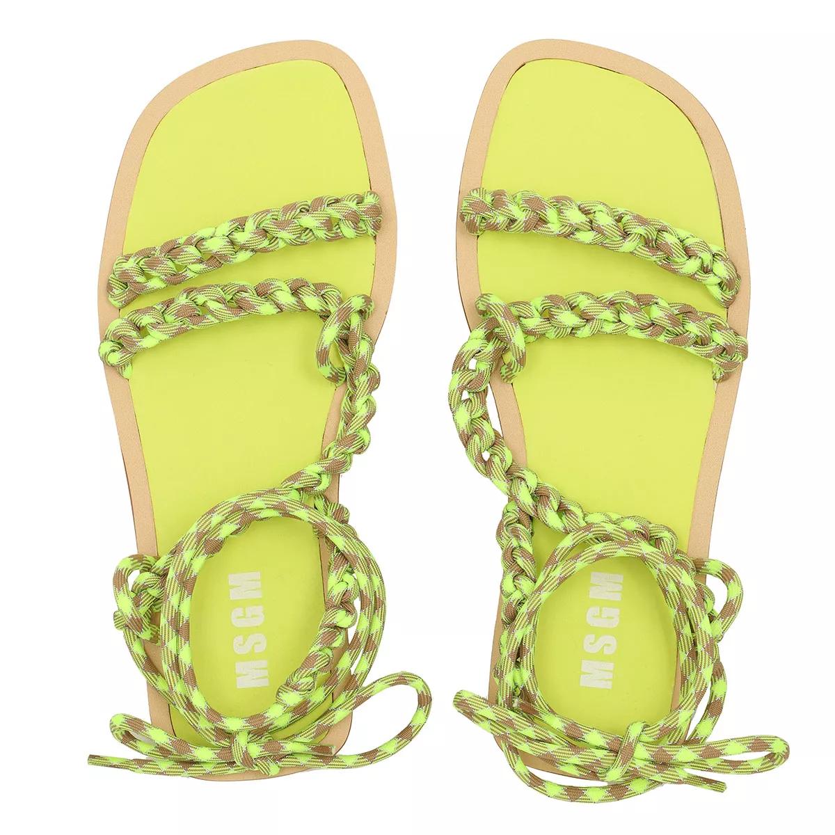 msgm sandales, sandals en jaune - pour dames