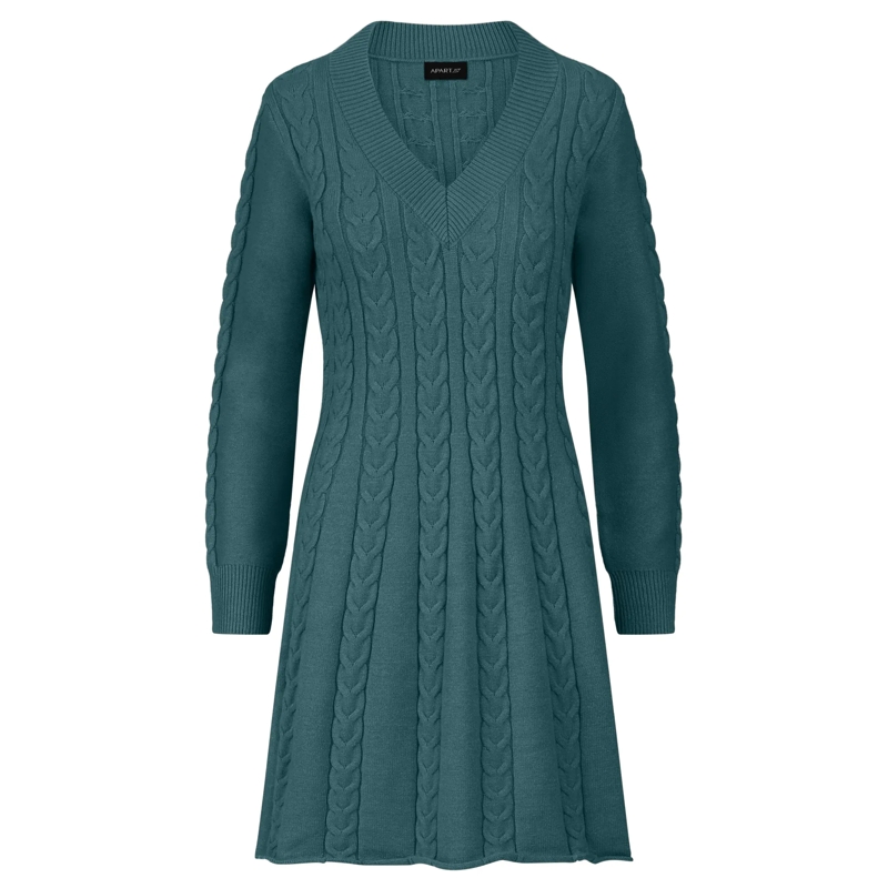 Apart Strickkleid Strickkleid grün