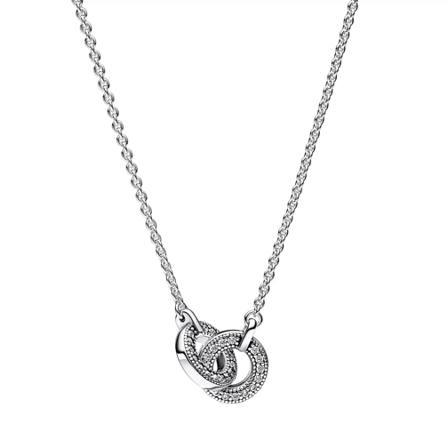 Pandora Pandora Signature Intertwined Pavé Pendant Necklac silver Short Necklace