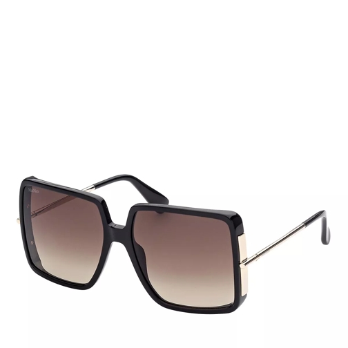 Max Mara MM0003 Shiny Black /Gradient Brown Sunglasses