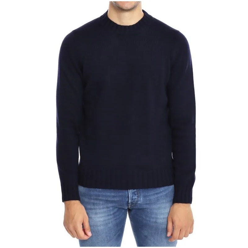 FILIPPO DE LAURENTIIS Pull High Crew Neck Extra-Fine Merino Wool Sweater Black