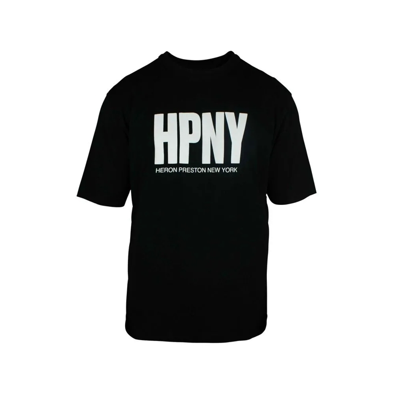 Heron Preston T-Shirt Signature Black Cotton T-Shirt Black