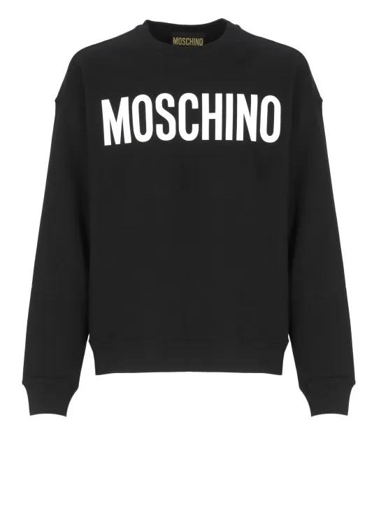 Moschino - Black Cotton Sweatshirt - Größe XXL - schwarz