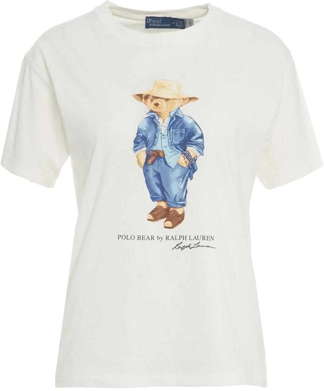 Thumbnail - Polo Ralph Lauren - T-Shirt mit Print - Größe L - weiß