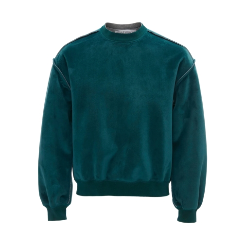 J.W.Anderson Hemden Sweatshirt mit Samtbesatz 872 DEEP TEAL