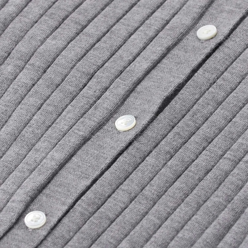 TOTEME Strickjacke Strickjacke aus Kaschmir-Seiden-Mix grau(Image 4)