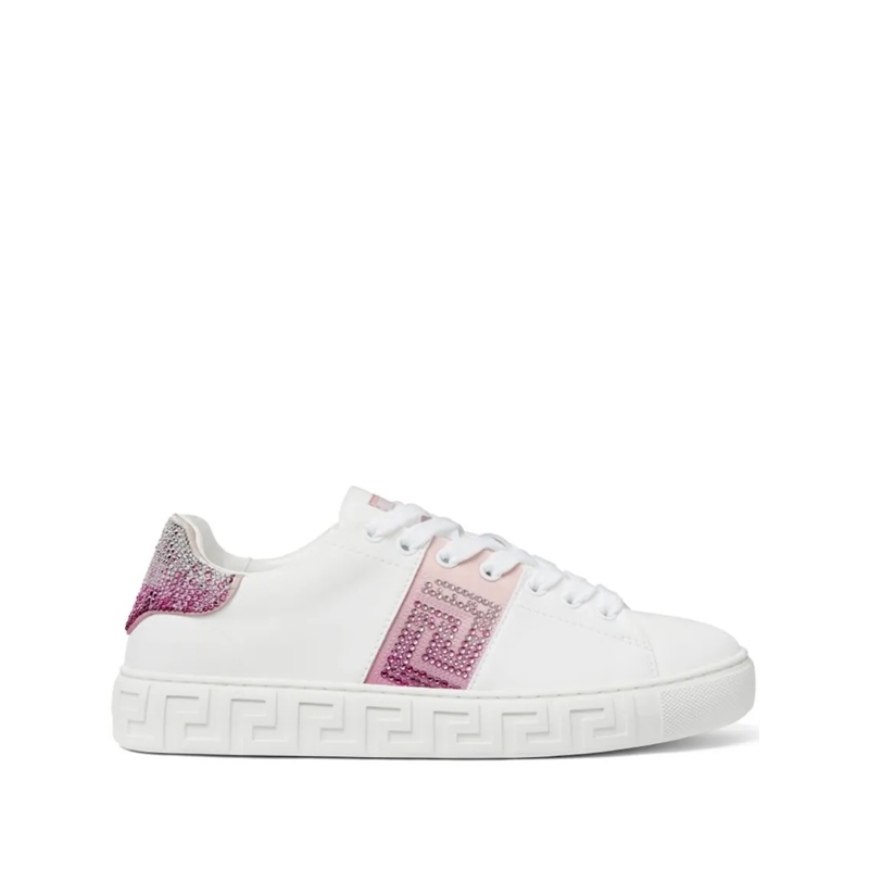 Versace Sneaker basse Front Lace-Up Sneakers White