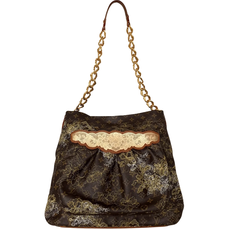 Louis Vuitton Schultertasche Louis Vuitton Limited Edition Monogram Dentelle He braun