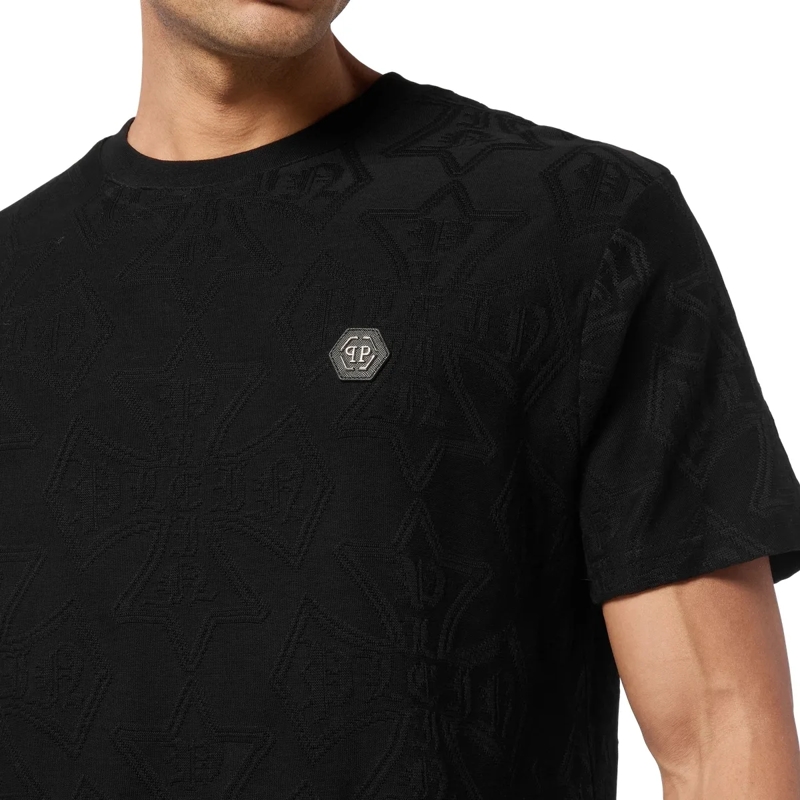 Philipp Plein T-Shirt T-Shirt Rundhalsausschnitt Ss Crest schwarz(Image 5)