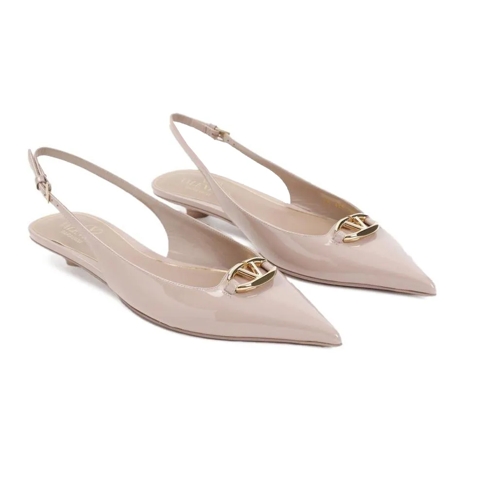 Valentino Vlogo The Bold Edition Pink Calf Leather Ballerina Pink Ballerine