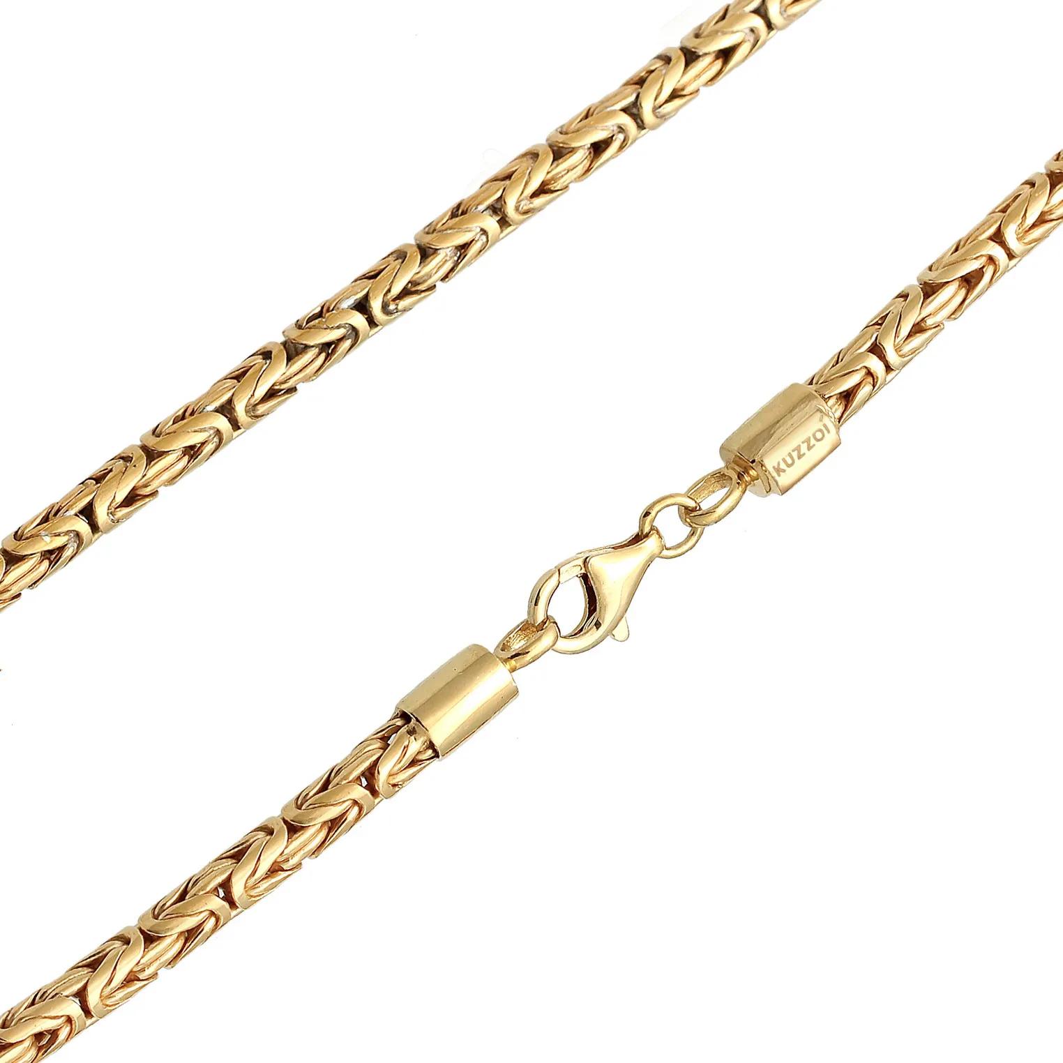 Thumbnail - Kuzzoi Halsketten - Halskette Herren Königskette Oxidiert 925 Sterling - Gr. unisize - in Gold - für Damen