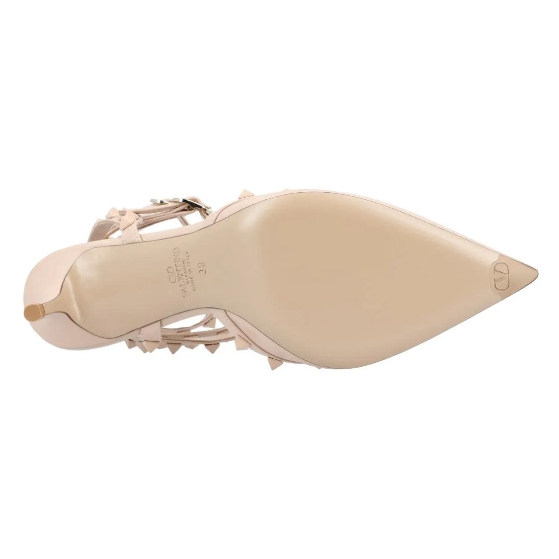 Thumbnail - Valentino Garavani Hohe Schuhe - Rockstud' Pumps Beige - Gr. 40 (EU) - in Beige - für Damen