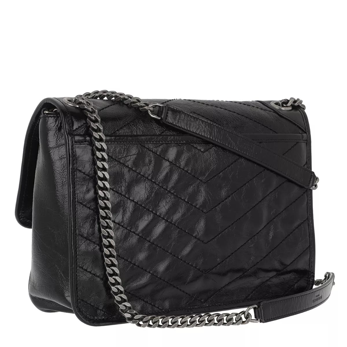 Saint Laurent Crossbody bags YSL Mini Shoulder Bag Leather in zwart