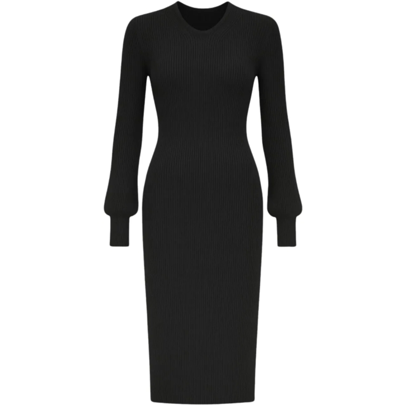 Twin-Set Midikleid Dresses Black schwarz