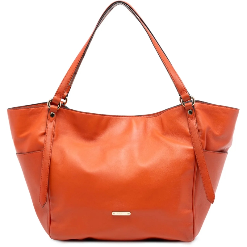 Burberry Shopper Small Leather Canterbury Tote orange