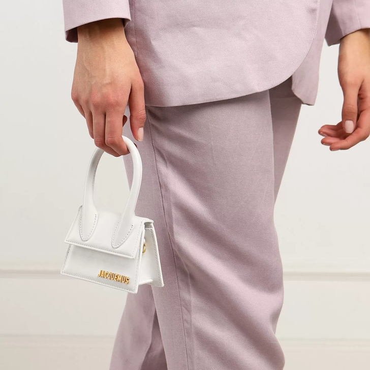 Jacquemus Le Chiquito Top Handle Bag Leather White Micro Bag