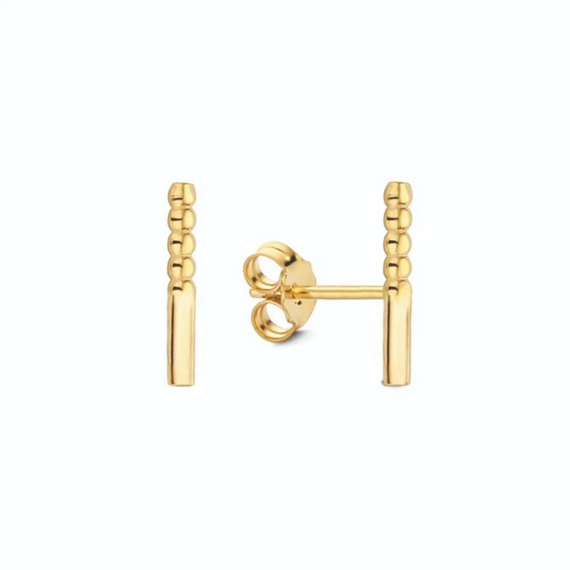 Jackie Gold Earcuffs Jackie Deux de Belgique Studs Gold