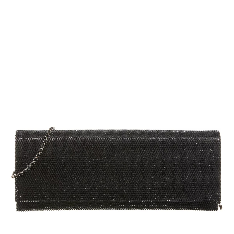 Gedebe Clutch Crystal Envelope Lame' Black + Jet