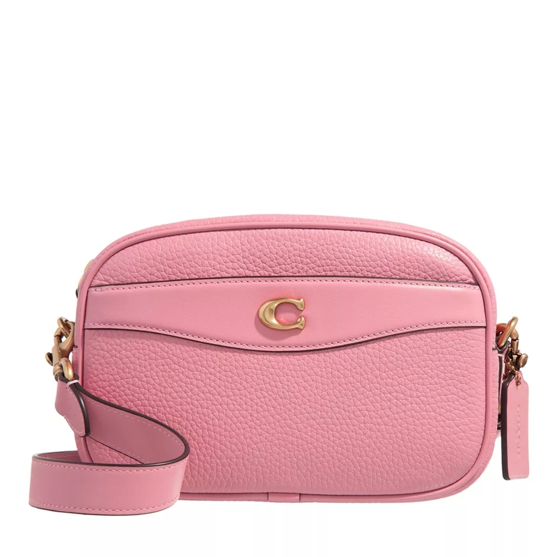 Coach Messenger Bag Soft Pebble Leather Camera Bag Bubblegum