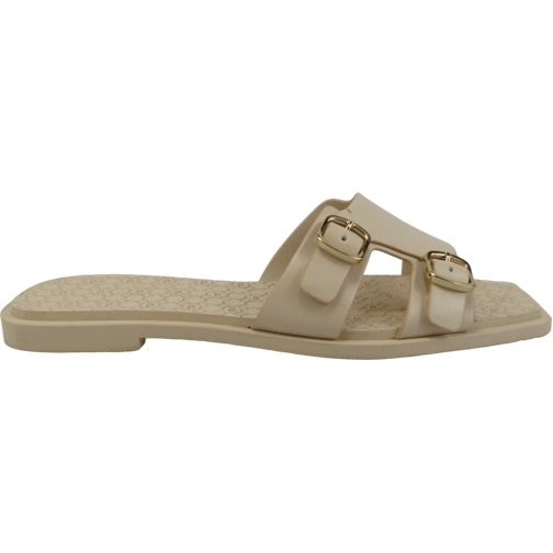 Santoni Sandale Sandalo slide con doppia fibbia beige beige