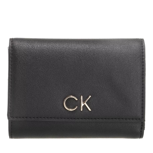 Calvin Klein Re-Lock Trifold Md Black Continental Wallet-plånbok