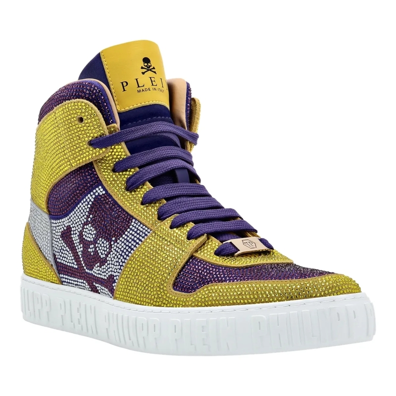 Philipp Plein Low-Top-Sneaker Hightop-Sneaker Notorious Mit Schmucksteinen gelb