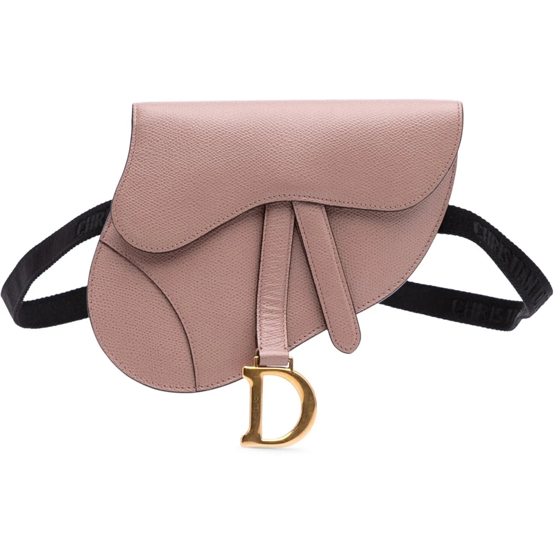 Christian Dior Gürteltasche Grained Calfskin Saddle Belt Bag rose