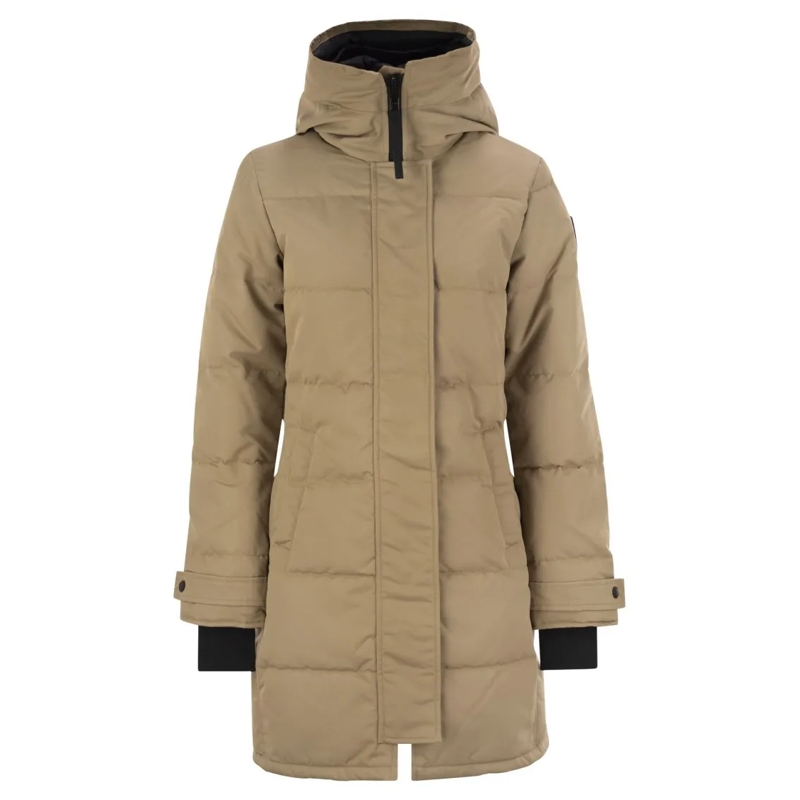 Canada Goose Parka Shelburne - Padded Parka With Black Bagde Neutrals