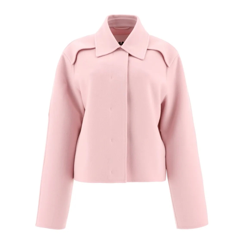 Jil Sander Overgangsjas Cropped Pastel Pink Jacket Pink