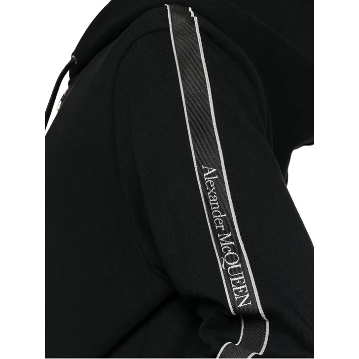 Alexander McQueen Black Cotton Hooded Sweatshirt Black Hoodie