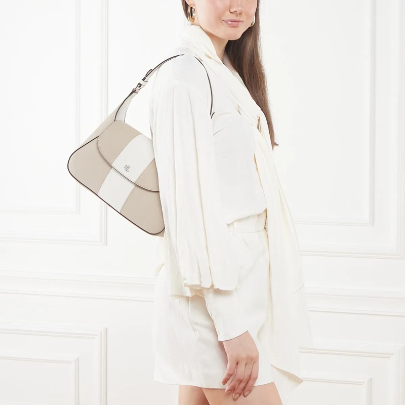 Lauren Ralph Lauren Schultertasche Schylar-Shoulder Bag-Medium Birch Tan/Soft White(Image 2)
