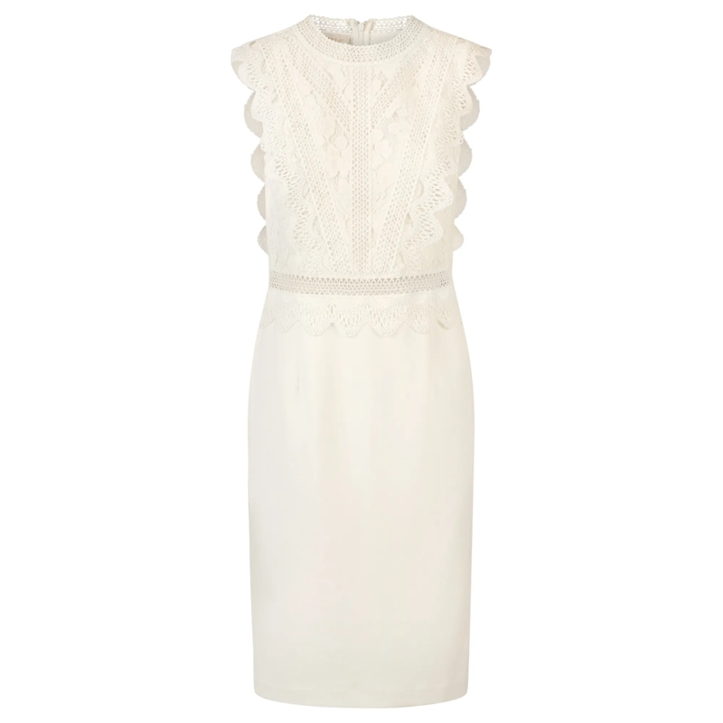 Apart Abendkleid kurzes Hochzeitskleid creme