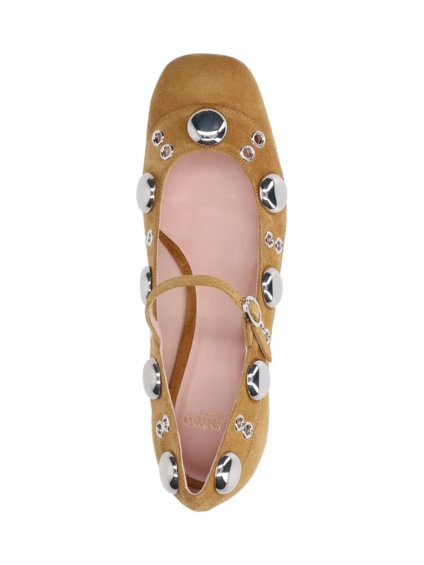 Thumbnail - Valentino Garavani Hohe Schuhe - Beige Calf Suede Mary-Jane Shoes - Gr. 39 (EU) - in Beige - für Damen