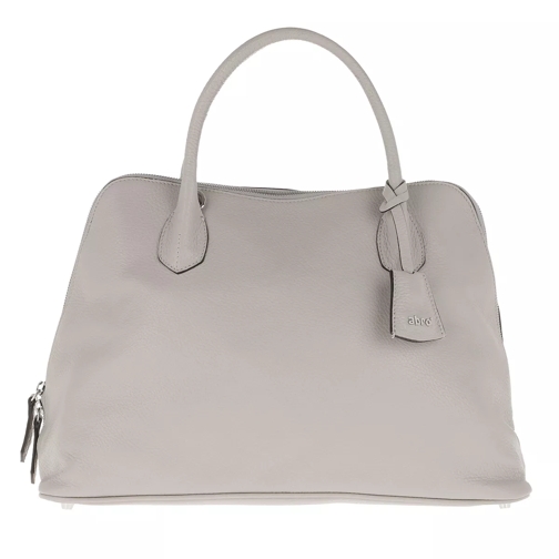 Abro Adria Leather Handbag Shoulder Strap Stone Rymlig shoppingväska