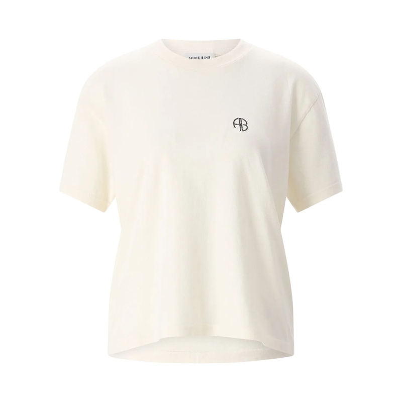 Anine Bing T-Shirt T-Shirt mit Print weiß