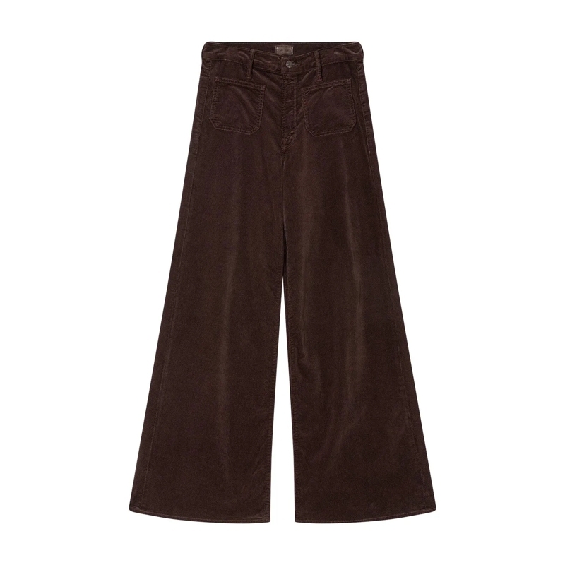 Mother Jeans Cordhose Patch Pocket aus Baumwoll-Mix braun