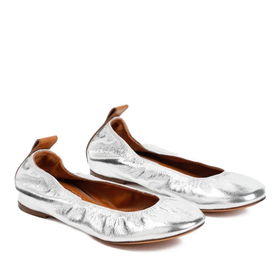 Lanvin Loafers & Ballerinas - Silver Goatskin Ballerina - für Damen