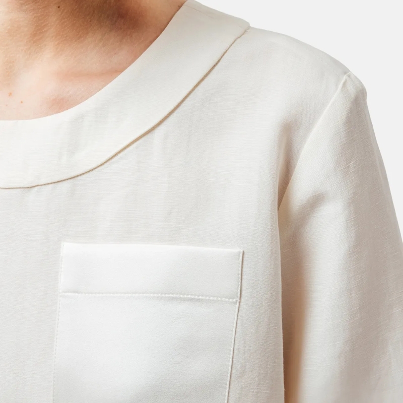 Helene Galwas Bluse Shirt mit geradem Schnitt KAITLYN weiss(Image 4)