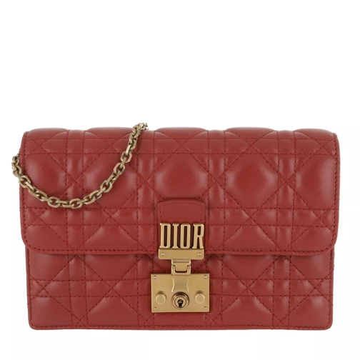 Christian Dior Dioraddict Wallet On Chain Rusty Red Crossbody Bag